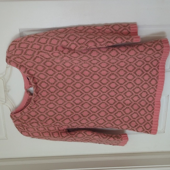 DOLCE VITA CORAL & METALLIC GOLD SWEATER - Picture 3 of 9